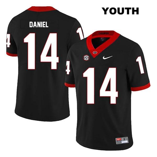 Georgia Bulldogs Youth DJ Daniel #14 NCAA Legend Authentic Black Nike Stitched College Football Jersey AHB6856SL
